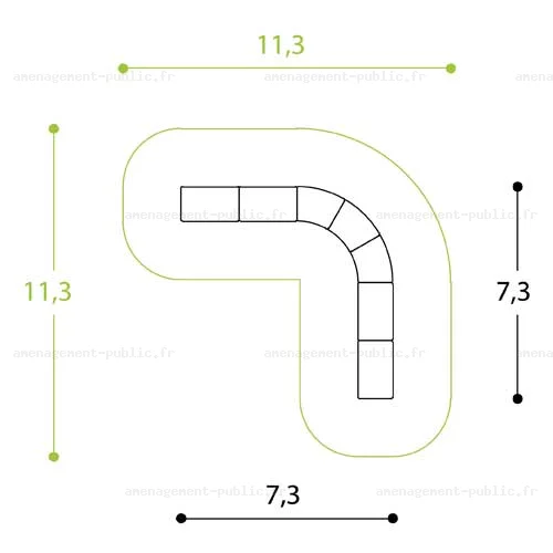 Module de pumptrack en polyester renforcé